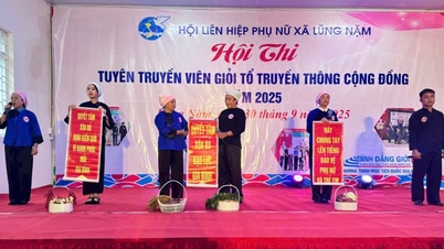 ការ​ប្រកួត​ប្រជែង​អ្នក​ឃោសនា​ឆ្នើម​នៃ​ក្រុម​ទំនាក់​ទំនង​សហគមន៍​ឃុំ​លុងណាំ - កាសែត​អេឡិចត្រូនិក Cao Bang