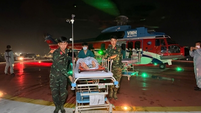 Ambulance flight overcame the storm to bring 3 patients from Truong Sa to the mainland safely