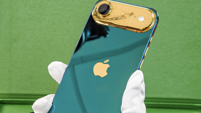 ទិដ្ឋភាពជិតនៃ iPhone Air ស្រោបមាសដំបូងគេដែលផលិតនៅប្រទេសវៀតណាម
