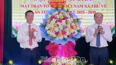 แนวร่วมปิตุภูมิเวียดนามของตำบล Thu Vu, Vu Quy, Bac Tien Hung, Long Hung และเขต Tra Ly จัดการประชุมผู้แทนครั้งแรก วาระ 2025 - 2030