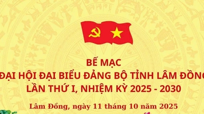 Live-Abschlusszeremonie des 1. Parteitags der Provinz Lam Dong, Amtszeit 2025–2030
