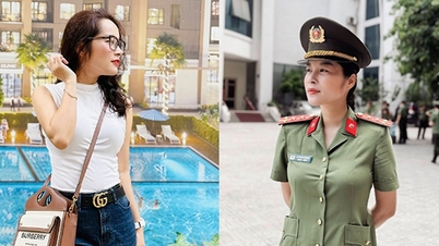 Nữ BTV mang quân hàm đại úy công an mix đồ đa phong cách, tôn dáng đẹp