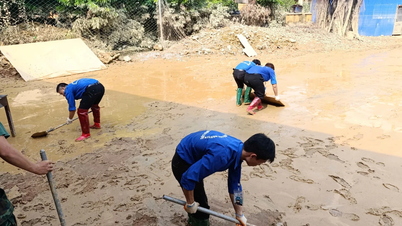 Trường Đại học Điện lực vào vùng lũ hỗ trợ người dân, trường học