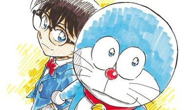 Author Conan draws pictures to celebrate Doraemon's 55th birthday