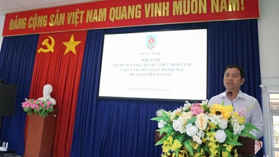 Bộ Tư pháp tổ chức Hội nghị tập huấn nâng cao kiến thức pháp luật và kỹ năng hòa giải cho đội ngũ hòa giải viên ở cơ sở tại xã Tân Tập