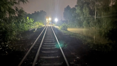Se completó la reparación del ferrocarril erosionado en la comuna de Trung Gia.
