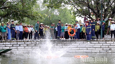 Tập huấn PCCC, cứu nạn cứu hộ và kỹ năng sơ cấp cứu ban đầu cho nhân viên, người lao động Khu du lịch Tam Cốc-Bích