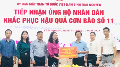 Lãnh đạo phường Đức Xuân trao 200 triệu đồng hỗ trợ khắc phục hậu quả bão số 11