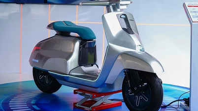 Details zum speziellen Elektromotorrad Lambretta Elettra in Vietnam