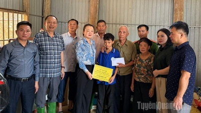 Trên 97 triệu đồng hỗ trợ chị Hoàng Thị Kiều và cháu Giàng Trần Hưng xã Hùng Lợi
