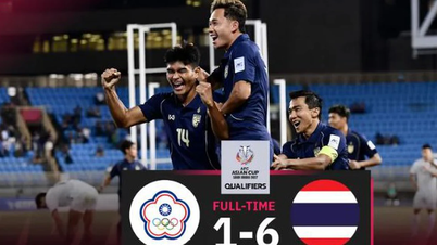 Teerasak lập hat-trick giúp Thái Lan đè bẹp Đài Loan