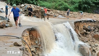 ฝนตกหนักต่อเนื่องทำให้เกิดดินถล่มและน้ำท่วมในจังหวัดกวางนิญ