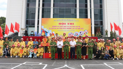 Lao Cai Ward organizes Firefighting and Rescue Competition