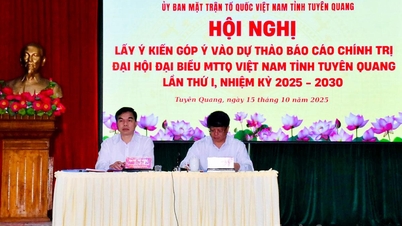 Mencari ulasan mengenai Draf Laporan Politik Kongres Perwakilan Barisan Tanah Air Vietnam wilayah Tuyen Quang, penggal 2025-2030