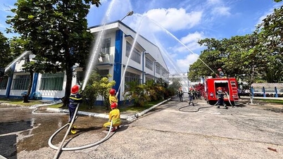Công ty TNHH VMC Hoàng Gia thực tập chữa cháy, cứu nạn, cứu hộ