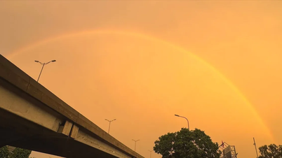 Früher Regenbogen erschien in Hanoi