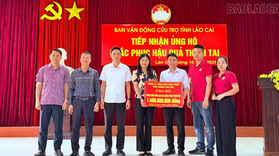 Komite Front Tanah Air Vietnam provinsi Lao Cai menerima bantuan sebesar 1,7 miliar VND untuk mengatasi dampak badai dan banjir.