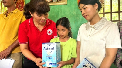 Spenden von Bedarfsgütern und Geldern zur Unterstützung der Menschen in den überschwemmten Gebieten der Gemeinden Huu Lung und Van Nham