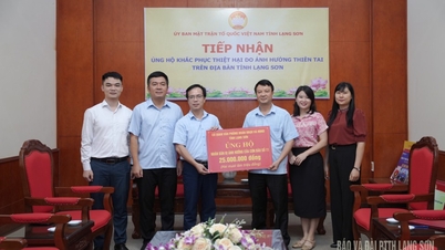 Lạng Sơn tiếp nhận trên 240 triệu đồng ủng hộ Nhân dân bị thiệt hại do bão lũ gây ra
