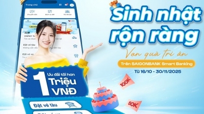 "Apertando a mão" da fintech, o SAIGONBANK lança uma série de incentivos "milhões" para comemorar seu aniversário
