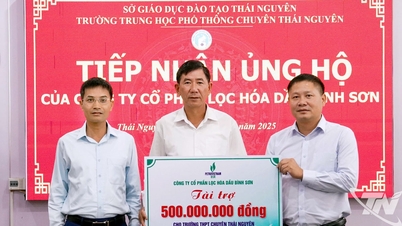 Công ty Cổ phần Lọc hóa dầu Bình Sơn: Hỗ trợ 1,2 tỷ đồng khắc phục hậu quả mưa lũ tại các trường học