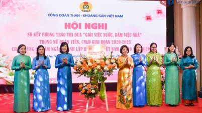 De vakbond Vietnam Coal and Mineral Industries vat de emulatiebeweging samen: "Goed in openbaar werk - Goed in huishoudelijk werk"