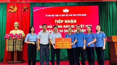 The Provincial People's Procuracy provides support to overcome the consequences caused by storm No. 10.