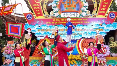 Huong Son meningkatkan nilai peninggalan dan tempat-tempat indah Pagoda Huong