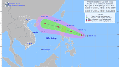 Weather on October 2: Tropical depression near the East Sea, many places across the country have showers and thunderstorms