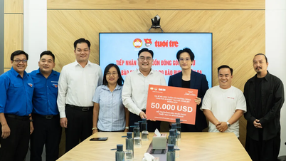 Penyanyi Ha Anh Tuan dan krew program "Sketch A Rose" menderma lebih daripada 1.3 bilion VND untuk menyokong orang yang terjejas akibat ribut dan banjir.