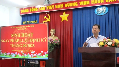 មន្ទីរយុត្តិធម៌ខេត្ត Tay Ninh រៀបចំសកម្មភាពទៀងទាត់នៃទិវាច្បាប់ក្នុងខែកញ្ញា ឆ្នាំ 2025