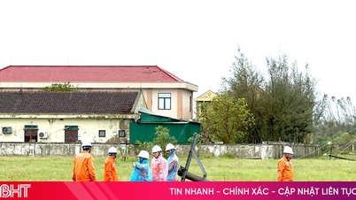 Ha Tinh Electricity inspects and coordinates to clarify the incident of broken electric pole in Xuan Loc