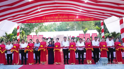 พิธีเปิดโครงการปรับปรุงและพัฒนาสุสานวีรชนเมืองฮานอย ณ สุสานวีรชนแห่งชาติจวงเซิน
