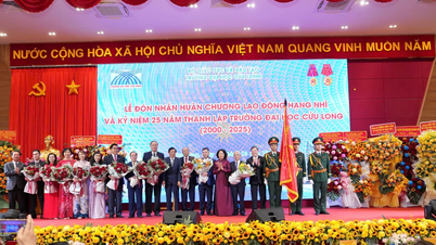 Trường ĐH Cửu Long đón Huân chương Lao động hạng Nhì, kỷ niệm 25 năm thành lập