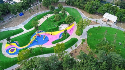 660億ドンをかけて改修されたハノイの公園は、広々としてユニークです。