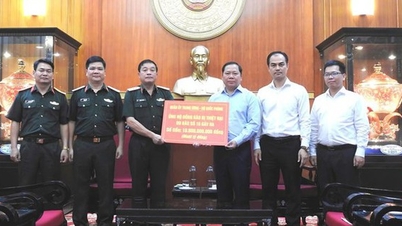 Received 10 billion VND from the Central Military Commission and the Ministry of National Defense to support people in overcoming the consequences of natural disasters.