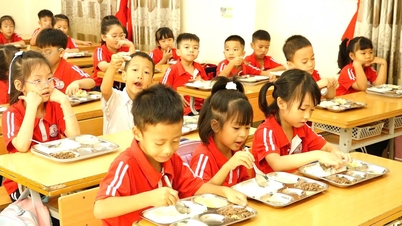 Cu Khe Primary School omorganiserade internatmåltiderna, elevernas närvaro nådde nästan 99 %
