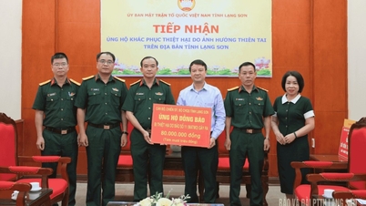 Lang Son menerima lebih dari 730 juta VND untuk membantu masyarakat yang terkena dampak badai dan banjir.