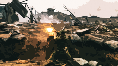 A view of "Red Rain"