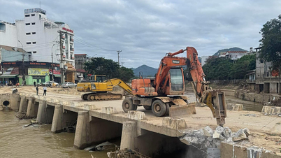 Réparation du pont souterrain de Song Hien, assurant le drainage des eaux de crue et la sécurité routière - Cao Bang Electronic Newspaper