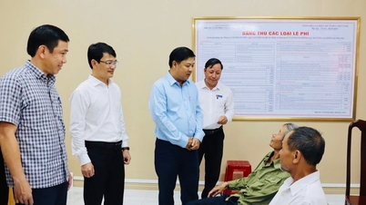 Dak Lak: El secretario provincial del Partido, Luong Nguyen Minh Triet, inspecciona el Centro de Servicios de Administración Pública del distrito de Ea Kao.