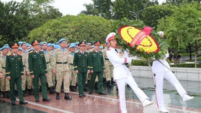 Pasukan penjaga perdamaian Vietnam laporkan pencapaiannya kepada Paman Ho