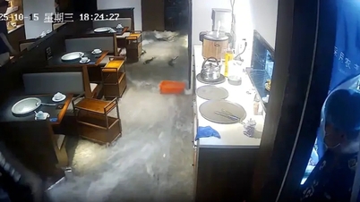 Aquário gigante estourou, restaurante inundou e peixes vivos nadaram por todo o chão