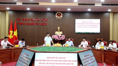 Die Inspektions- und Aufsichtsdelegation des Vorstands der Vietnam Bank for Social Policies arbeitete mit dem Repräsentantenrat des Vorstands der Vietnam Bank for Social Policies der Provinz Quang Ngai zusammen.