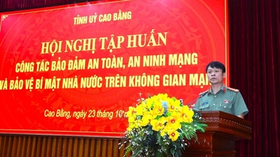 Le Comité provincial du Parti de Cao Bang a organisé une conférence de formation sur la garantie de la sécurité et de la sûreté des réseaux et la protection des secrets d'État dans le cyberespace.