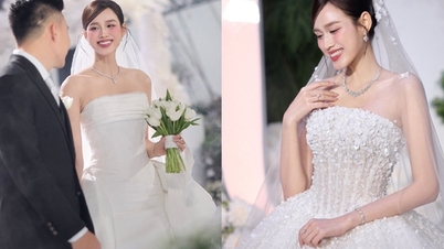 'Pengantin Seribu Miliar' Do Thi Ha memamerkan kecantikannya dalam 4 gaun pengantin mewah nan berkelas