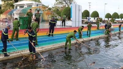एन गियांग पुलिस युवा संघ और फु क्वोक विशेष क्षेत्र ने पर्यावरण स्वच्छता अभियान शुरू किया