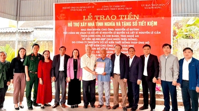 Hội Hỗ trợ gia đình liệt sĩ tỉnh Nghệ An trao hỗ trợ xây dựng nhà tình nghĩa tại xã Kim Bảng
