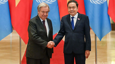 【写真】トラン・タン・マン国会議長がアントニオ・グテーレス国連事務総長と会見
