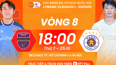 Fortes chuvas fizeram com que a partida entre Becamex TP HCM e Hanoi FC fosse temporariamente suspensa no minuto 22.
